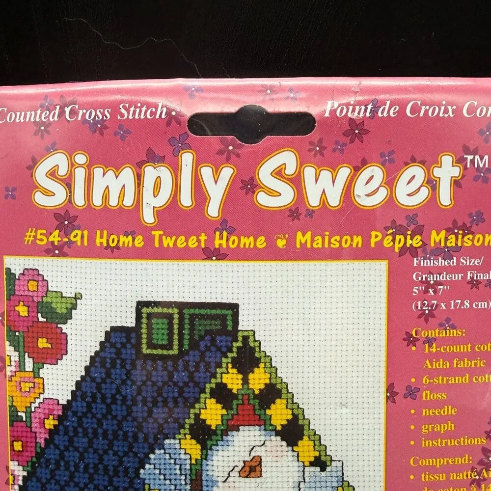 Janlynn Simply Sweet Home Tweet Home Counted Cross Stitch Kit #54-91 New Sealed
